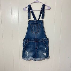 Wallflower Women's Juniors Overall Shorts Soft Size XL
